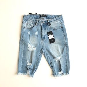 The Bermuda Skinny Ripped Jeans Shorts Size 5